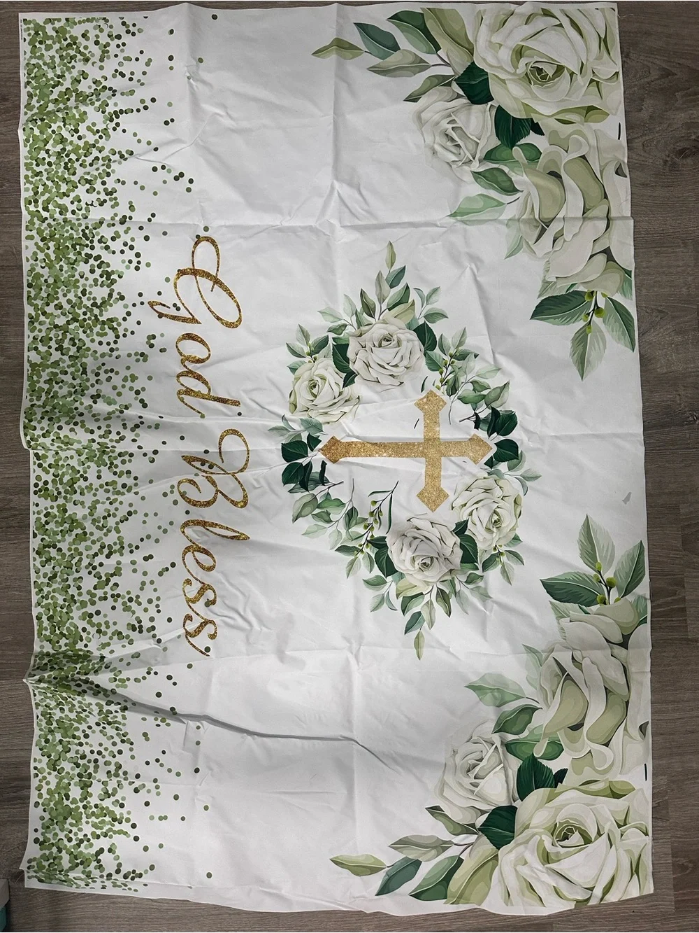 God Bless Floral  Backdrop 150×100cm(59x39inch)